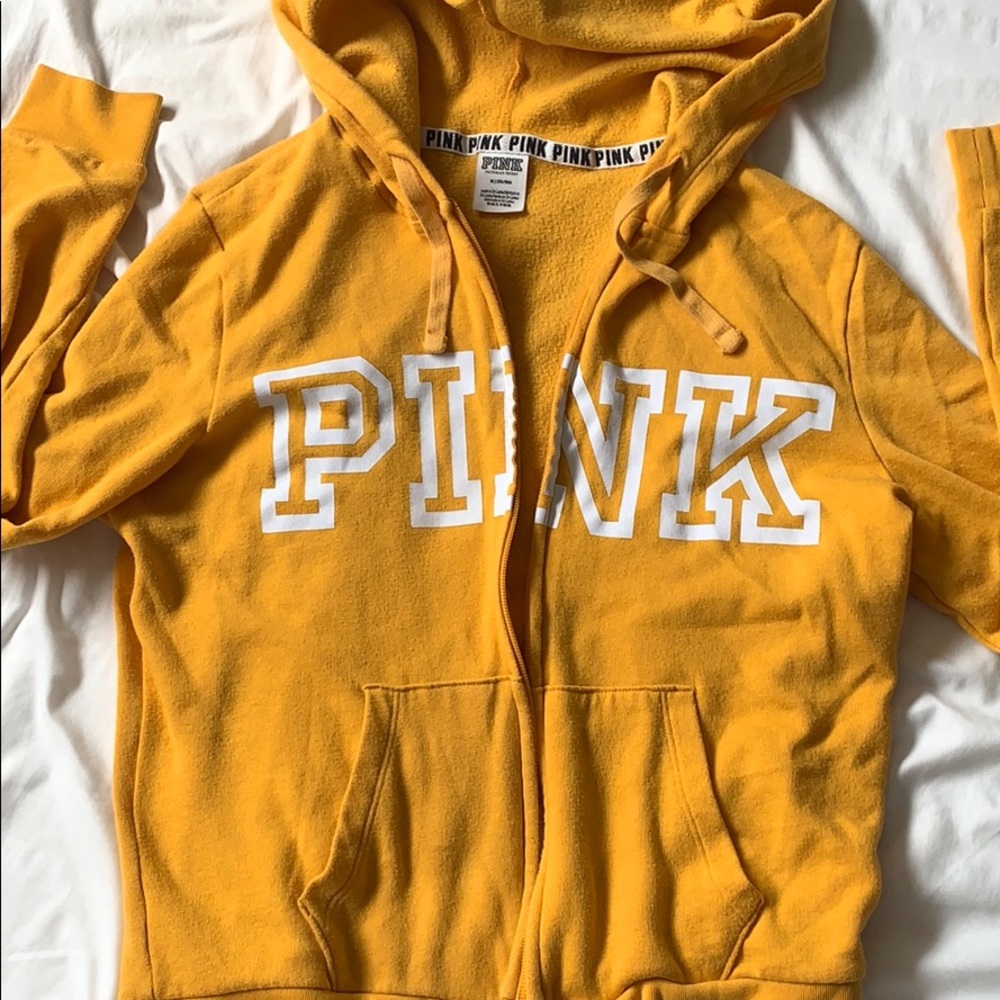 yellow pink VS hoodie